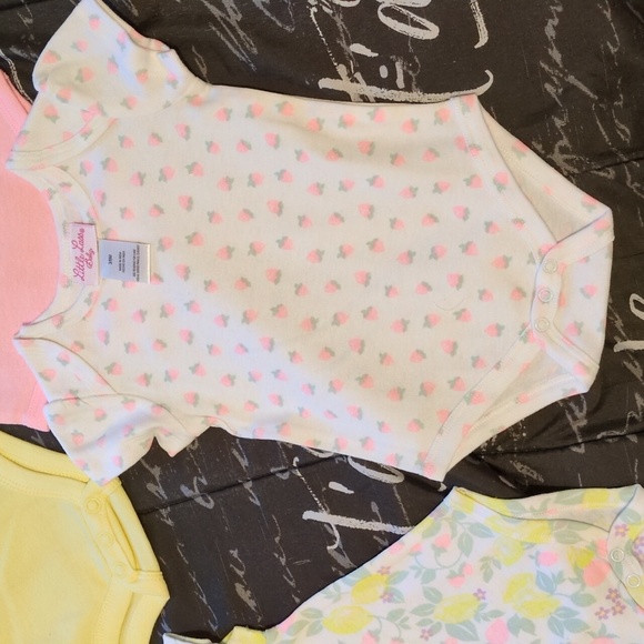 Little Lass 5 PC Multicolor Floral Dress w/Yellow Ruffle/4 Bodysuit 3/6 M - Picture 8 of 12